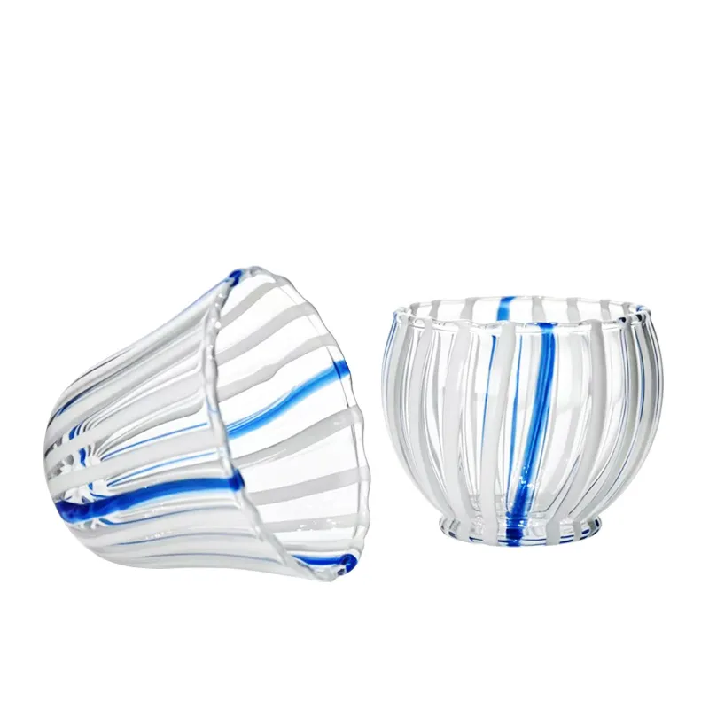 Borosilicate Blue Silk Sake Cup